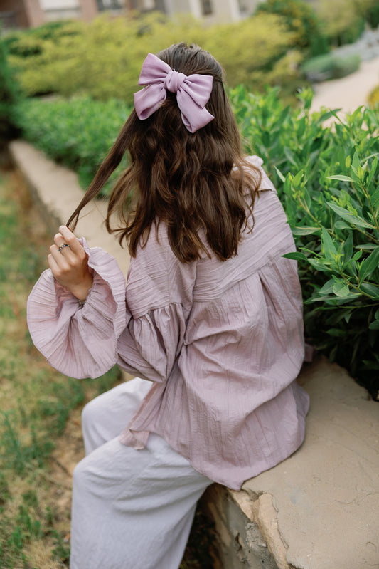 Shimmery ripple shirt in Pink