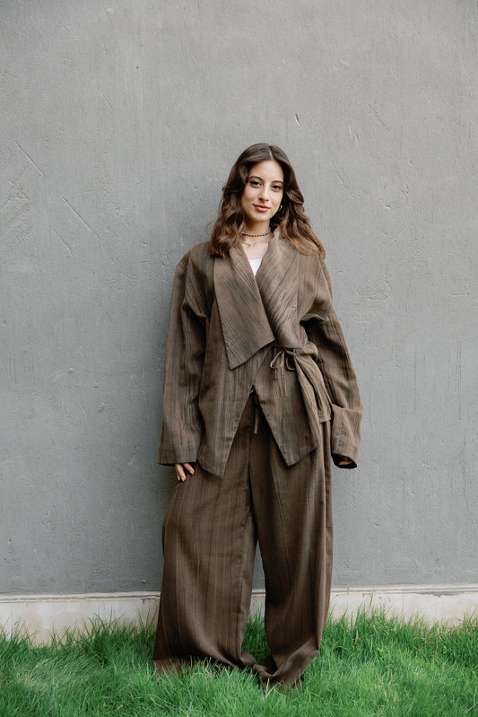 Nomade wrap set in Brown