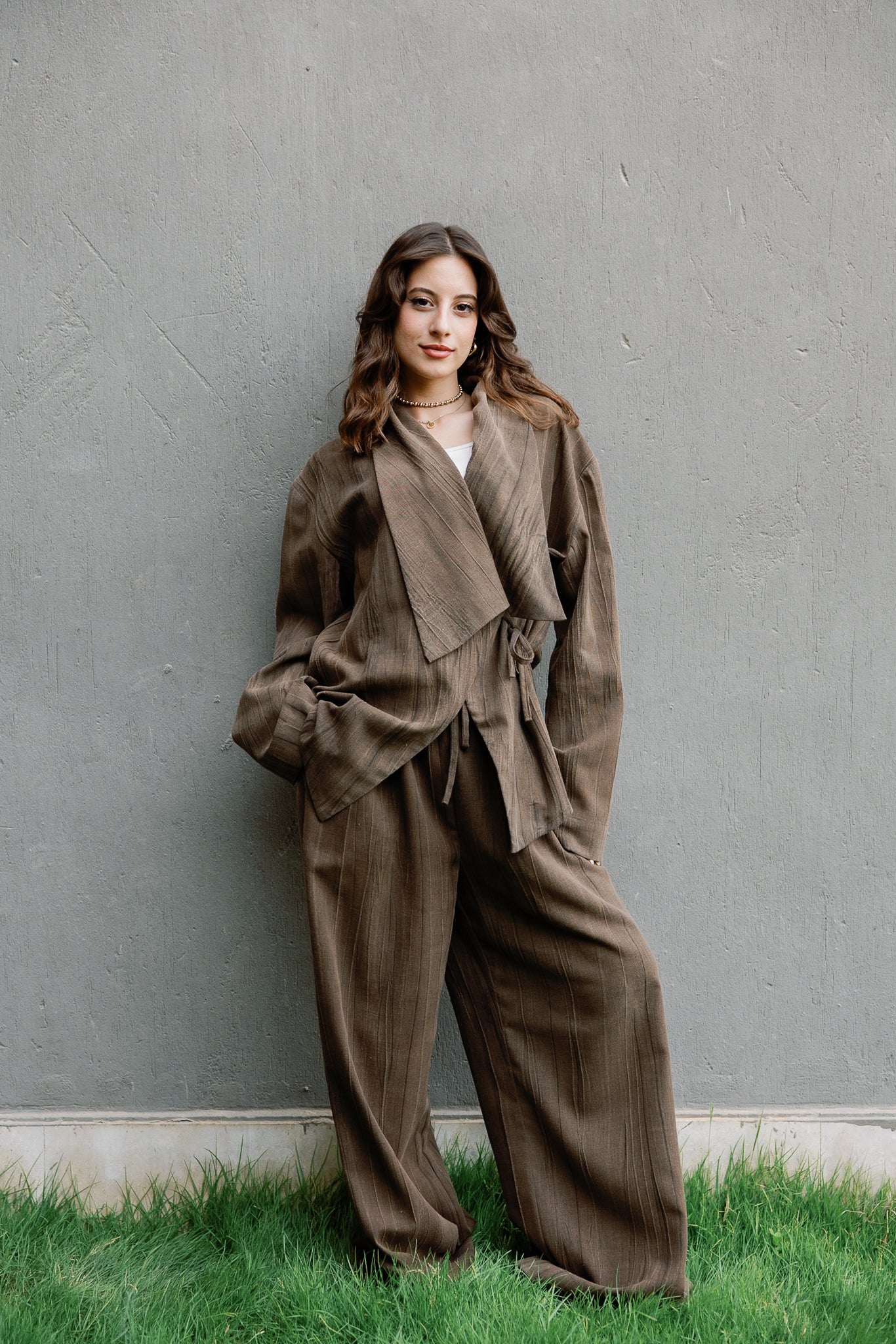 Nomade wrap set in Brown