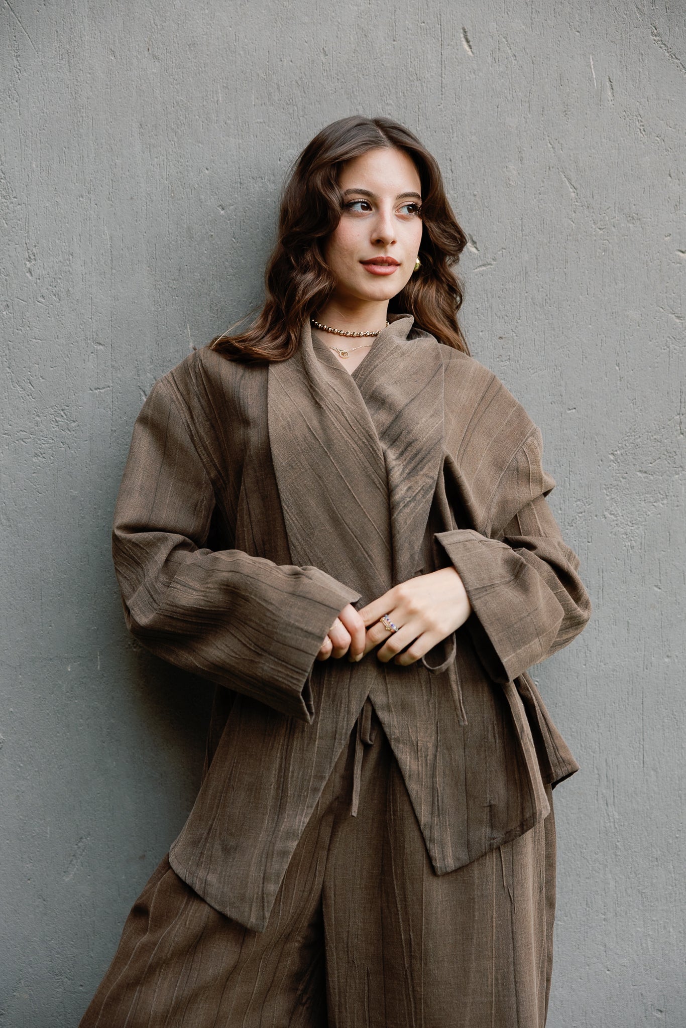 Nomade wrap set in Brown