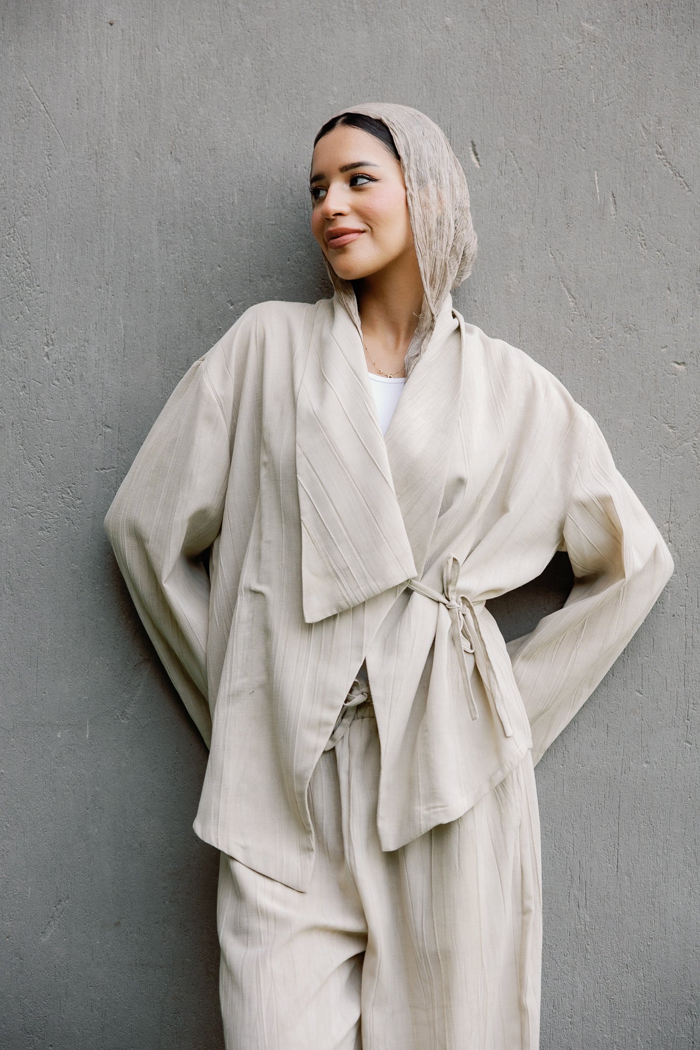 Nomade wrap set in Beige