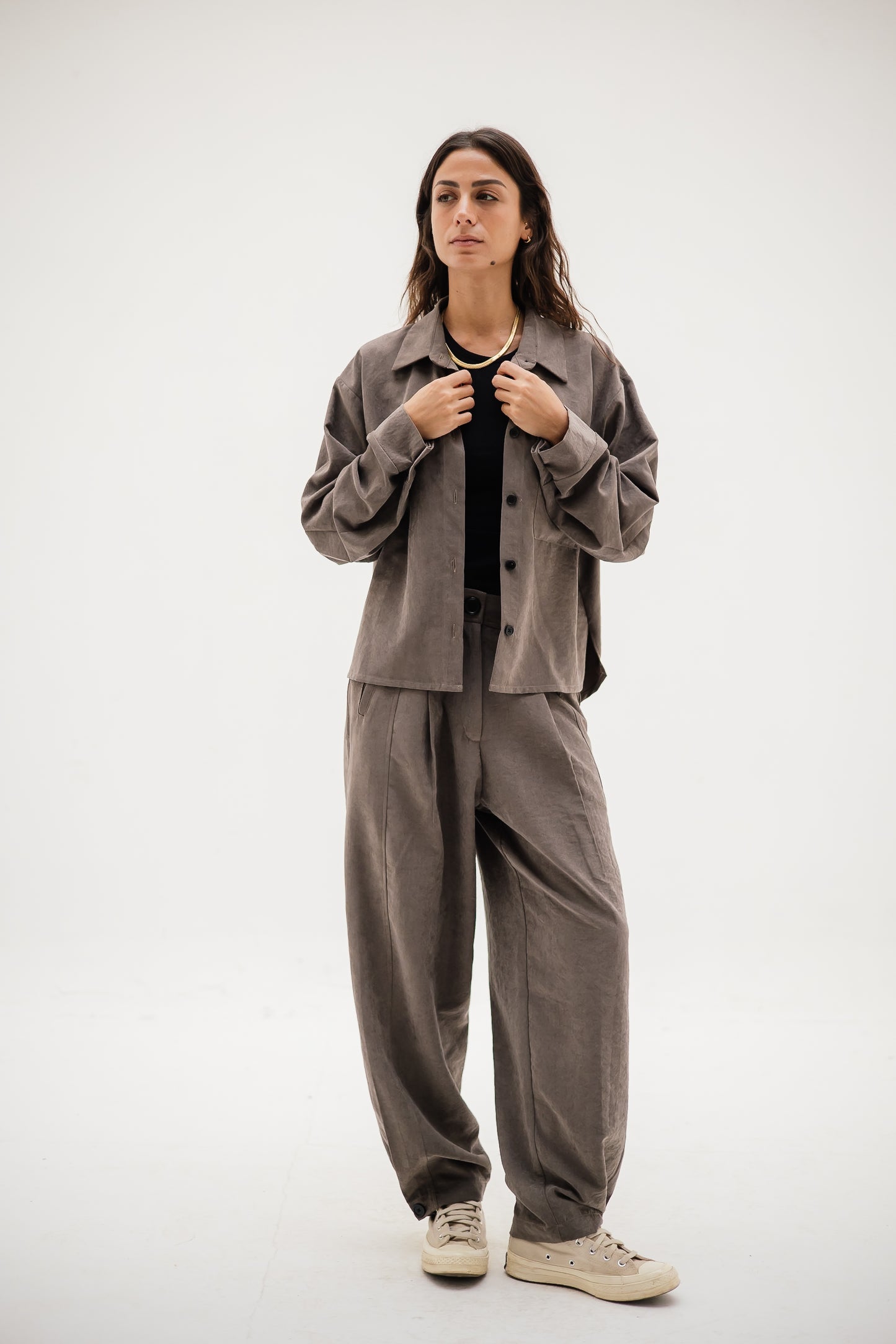 Soft Drape set in Dark Grey