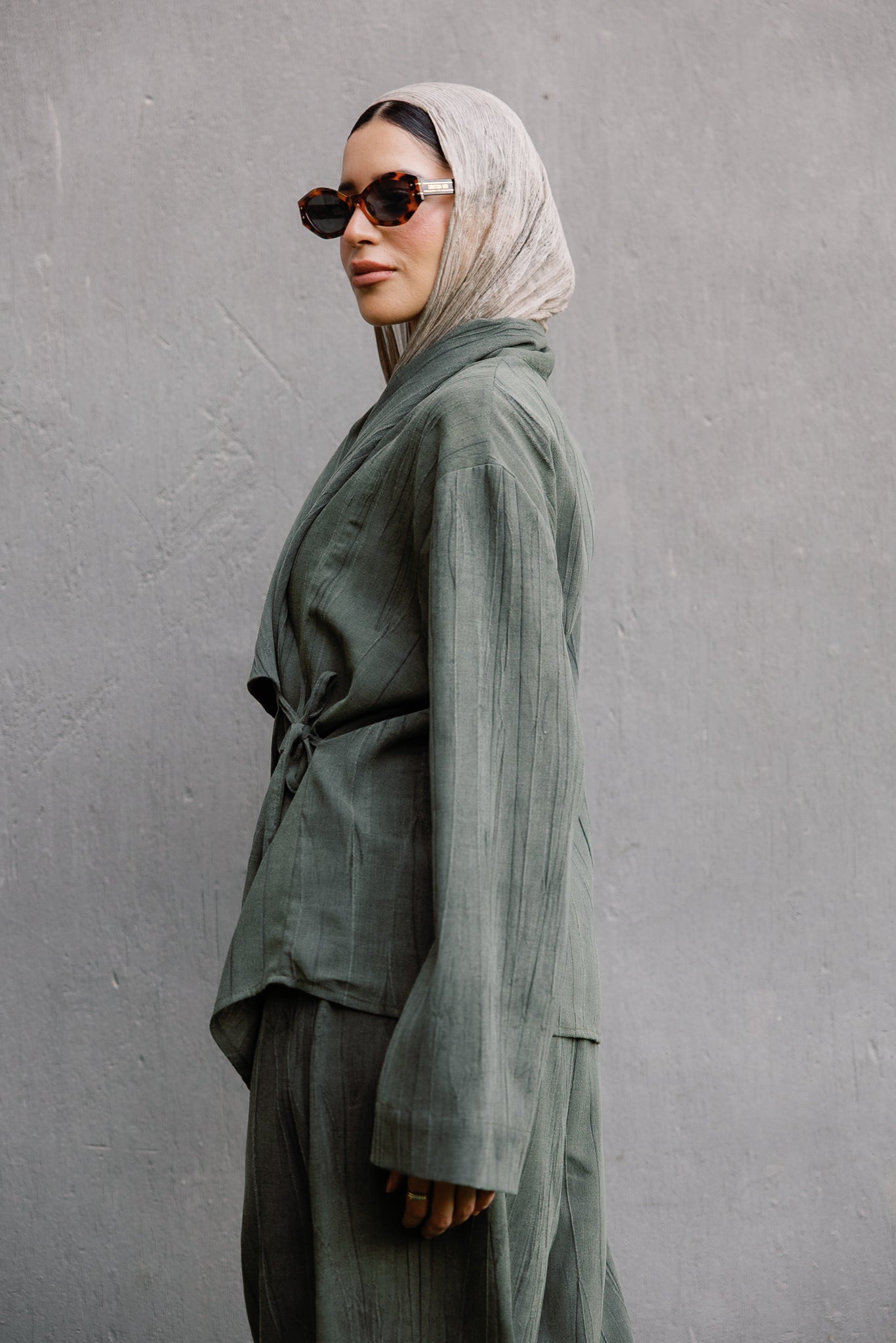 Nomade wrap set in Olive