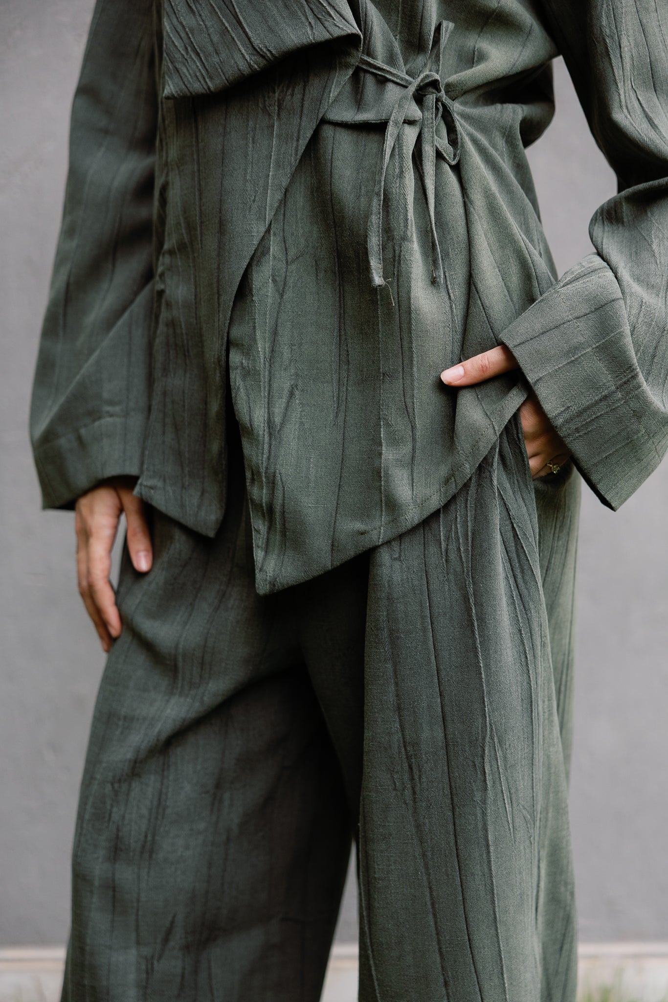 Nomade wrap set in Olive