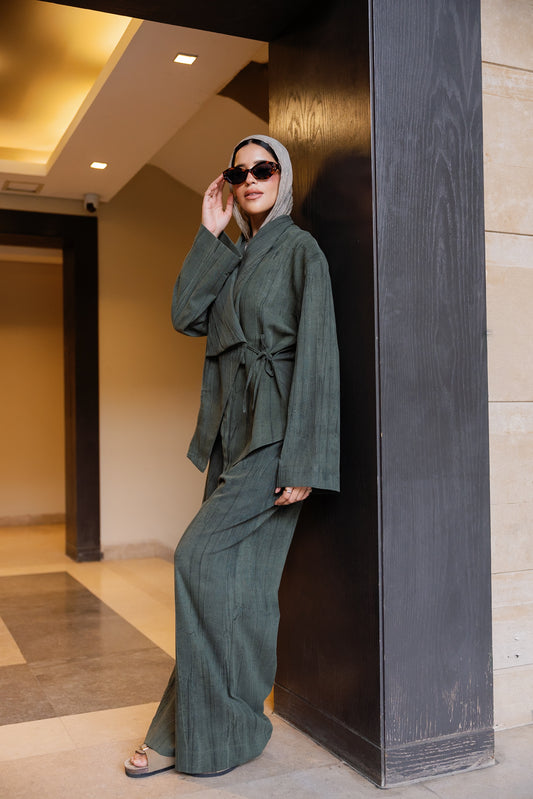 Nomade wrap set in Olive