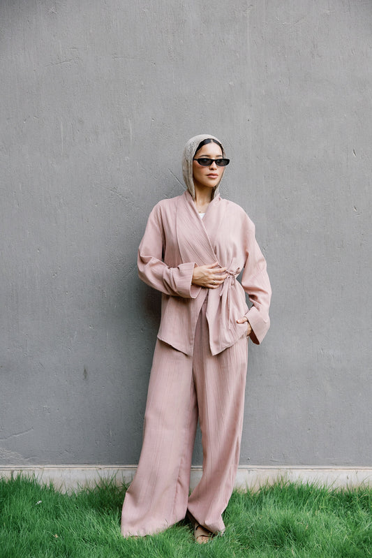 Nomade wrap set in Pink