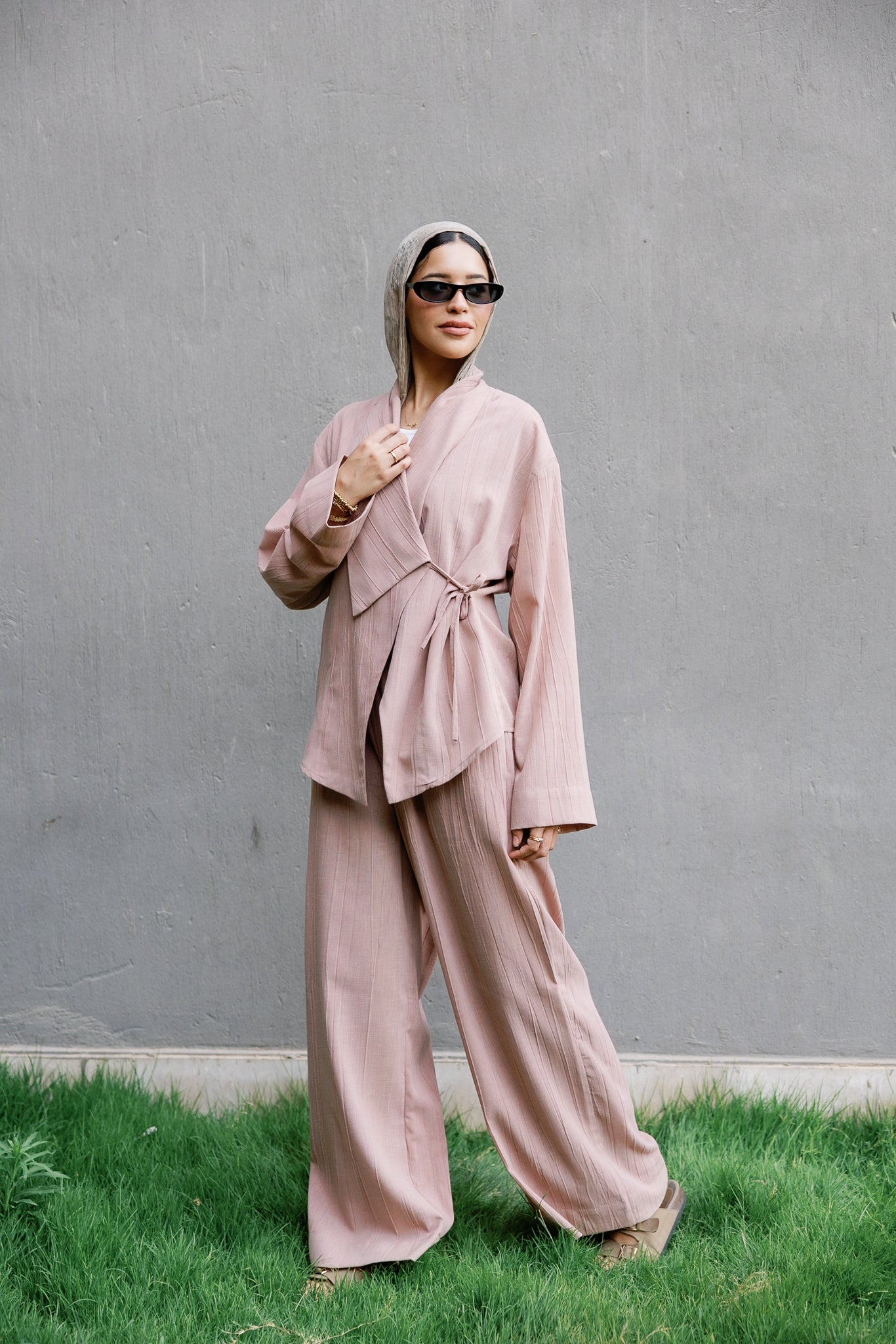 Nomade wrap set in Pink