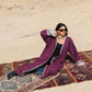 Honey Comb Kaftan in Purple