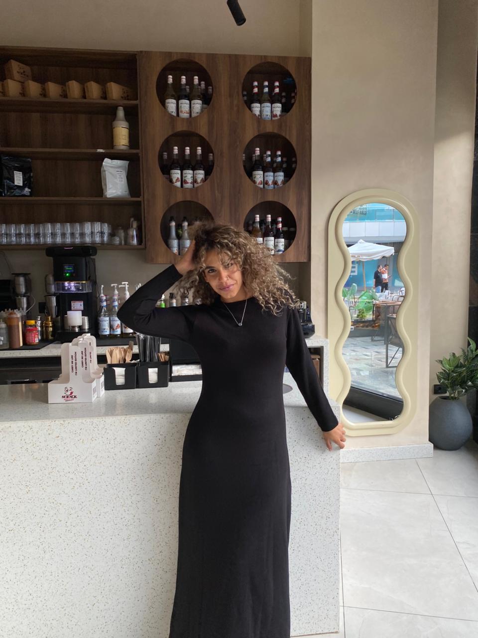 long sleeves basicDress in Black