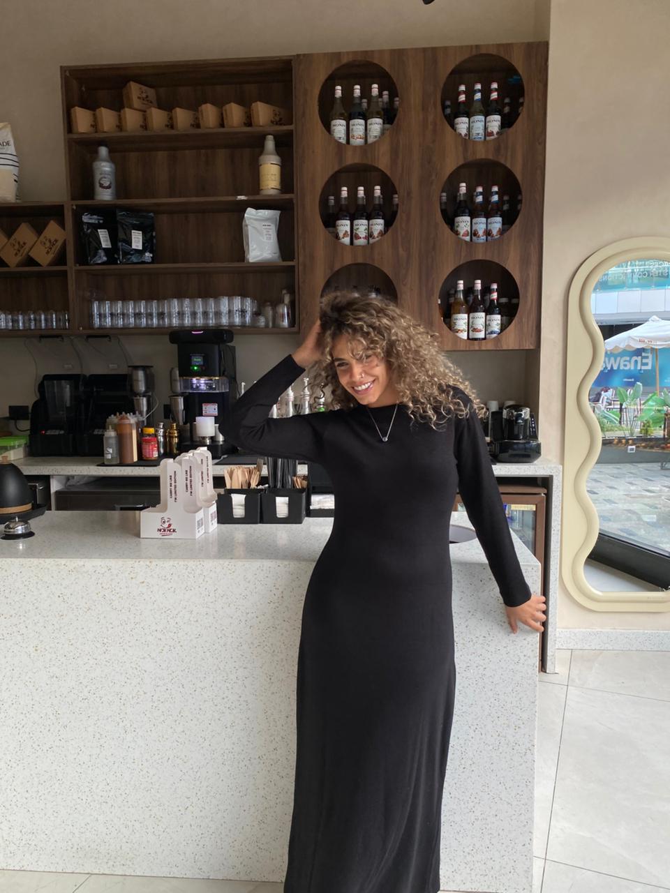 long sleeves basicDress in Black