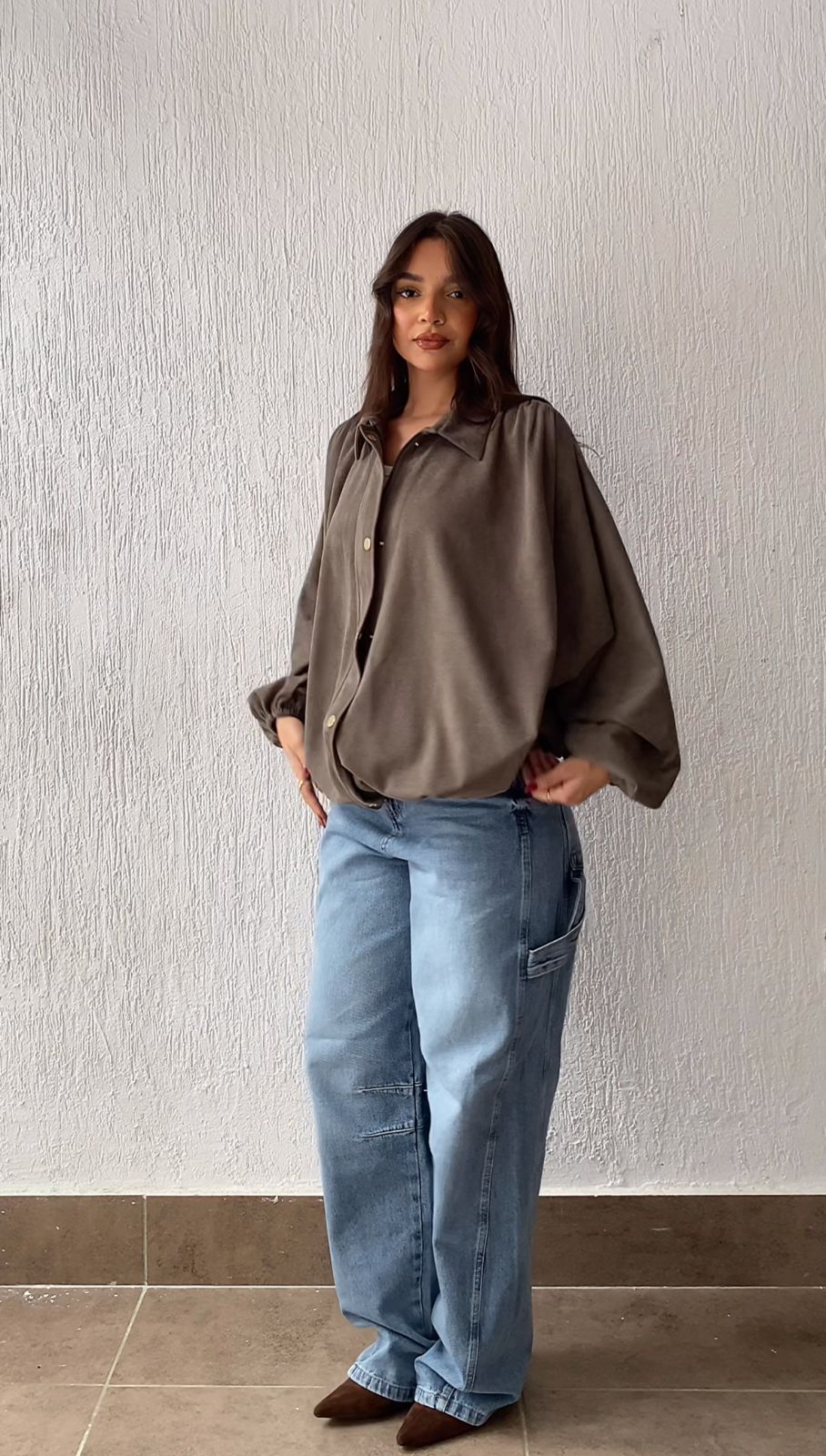 Balloon Jacket in Olive