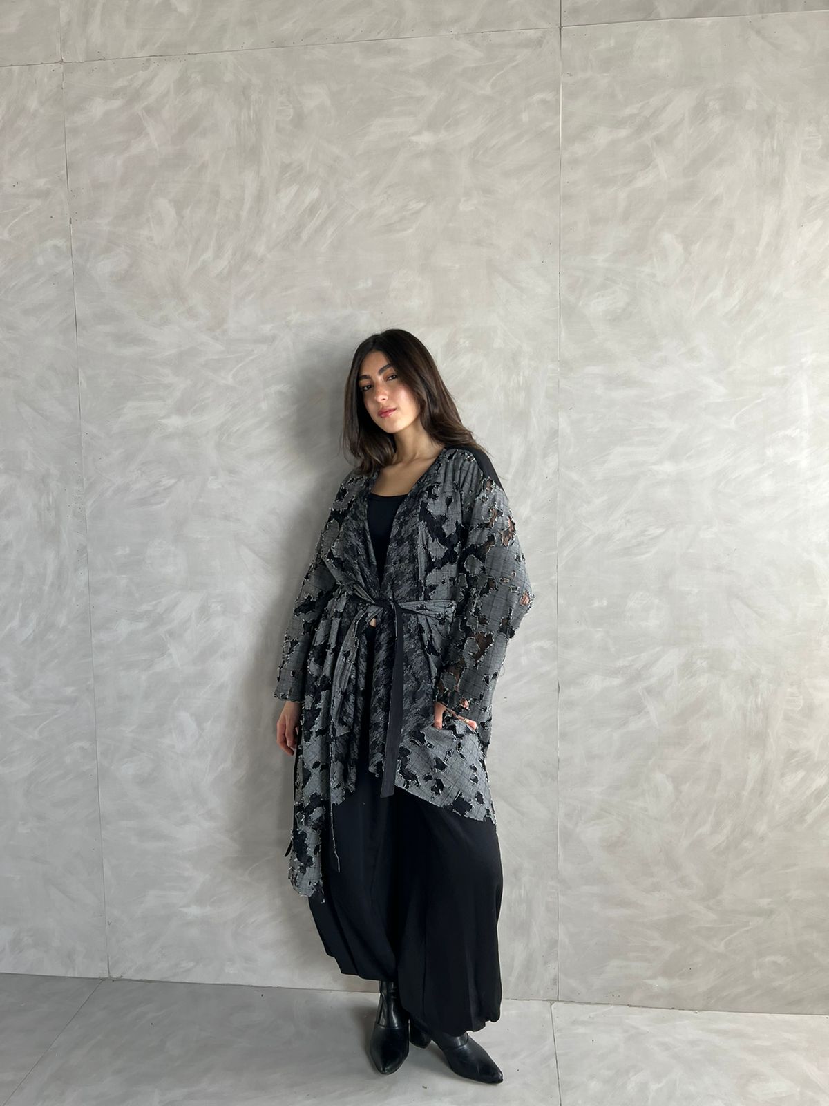 Asymmetrical edgy cardigan