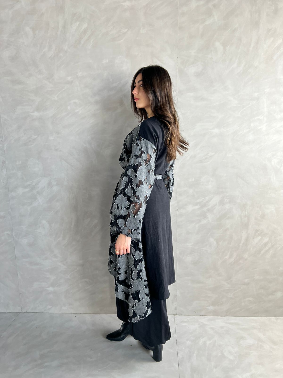 Asymmetrical edgy cardigan