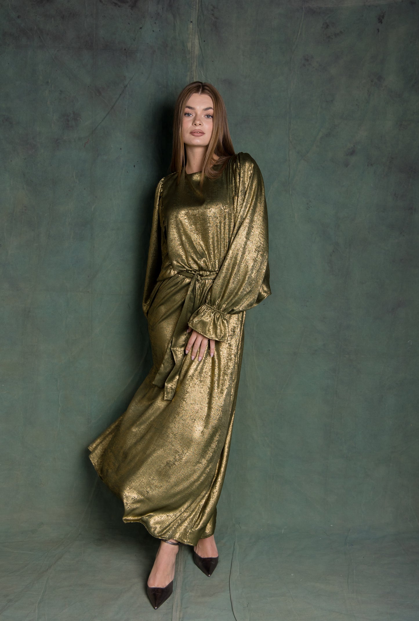 Goliva dress in goldenolive