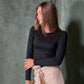 Long-sleeves tank top in BLACK