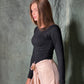 Long-sleeves tank top in BLACK