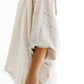 Criss cross top in beige