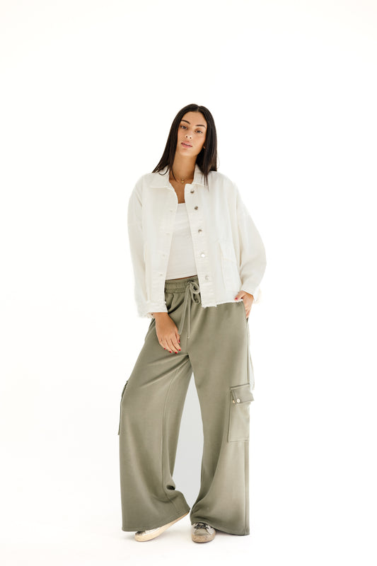 Denim jacket in -white