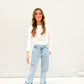 Long-sleeves tank top in WHITE