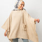 Wool poncho in BEIGE