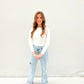 Long-sleeves tank top in WHITE